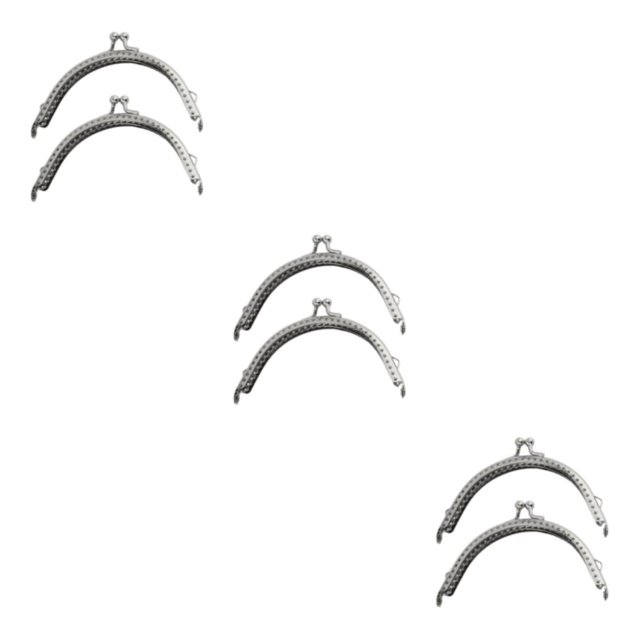 Youkk 2pack/lot Unique And Stylish Purses Kiss Clasp Lock Made With Plastic Easy silver 8.5CM 3Set