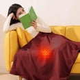 thumbnail image 3 of RKSTN Electric Heating Shawl USB Heated Blanket Heated Throw Blanket USB Throw Blanket with Zipper Wearable Portable Throw Wrap Washable, 3 of 8