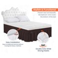 thumbnail image 3 of SGI Bedding 18 Inch Wrap Around Bed Skirt | Microfiber Bed Skirt | Fade Resistant, Wrinkle Free, Anti-static, Decorative, Extra Storage Space, Clutter-Free | Queen, Chocolate, 3 of 6