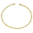 thumbnail image 1 of 14K Yellow Gold Filled Solid Figaro Chain Bracelet, 3.2 mm, 8.5", 1 of 1