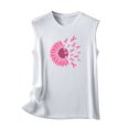 thumbnail image 5 of TIMIFIS Breast Cancer Ribbon Women's Racerback Tank Casual Sleeveless Printed Ladies Round Neck Blouses Tops T-ShirtFall/Winter, 5 of 5