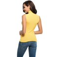 thumbnail image 2 of Débardeurs Sans Manches pour Femmes Col Roulé Ajusté Extensible T-Shirts Légers Basiques, 2 of 3