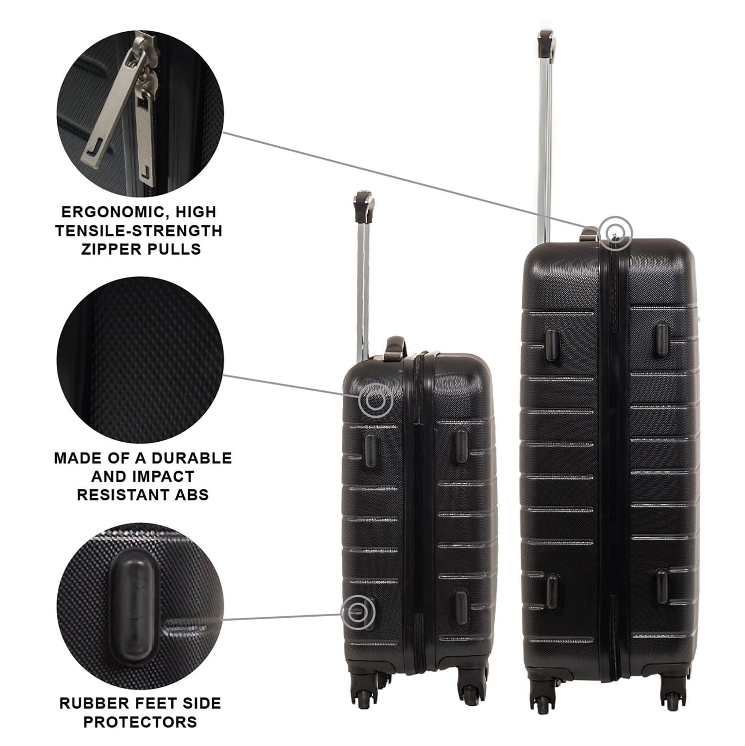 Jetstream® Hardside 2 Piece Luggage Set: 26" Medium Checked Suitcase and Carry-On Luggage