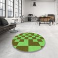 thumbnail image 4 of Ahgly Company Tapis d'Intérieur Lavable en Machine Carré Transitionnel Chêne Brun, 4 Pieds Carré, 4 of 7