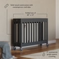 thumbnail image 3 of Foundations Boutique Compact Folding Crib 3 Pack for Hotels, Ebony, 3 of 7