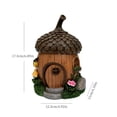 thumbnail image 3 of YoGold Solar Acorn House Garden Light – Resin Gnome Statue with LED (Multi-color), 3 of 7
