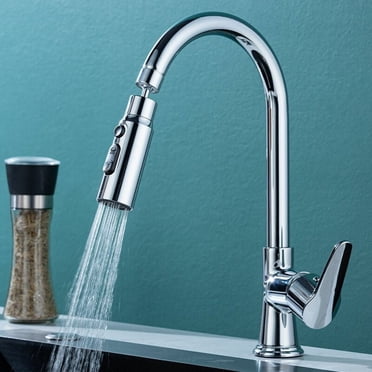 360 Degree Rotating Kitchen Faucet with 3 Spray Modes, Universal Adaptor for All Sinks
