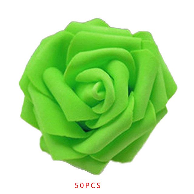 Braveheart 50pcs Artificial Bionic Flowers PE Foam Fake Lifelike Roses Wedding Egagement Decorations