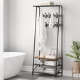 thumbnail image 3 of Kojooin Wooden Coat Rack with Shoe Bench, Sturdy Shoe Rack Organizer for Hallway, Mudroom, Bedroom, 3 of 8
