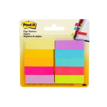 POST - IT Post-it® Page Markers, Assorted Brights, 1/2 in X 2 in (1.3 Cm X 5 Cm)