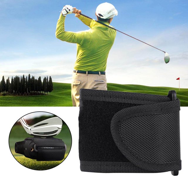 Langgg Golf Rangefinder Strap Magnetic Range Finder Device Bar Rail Black No Hole