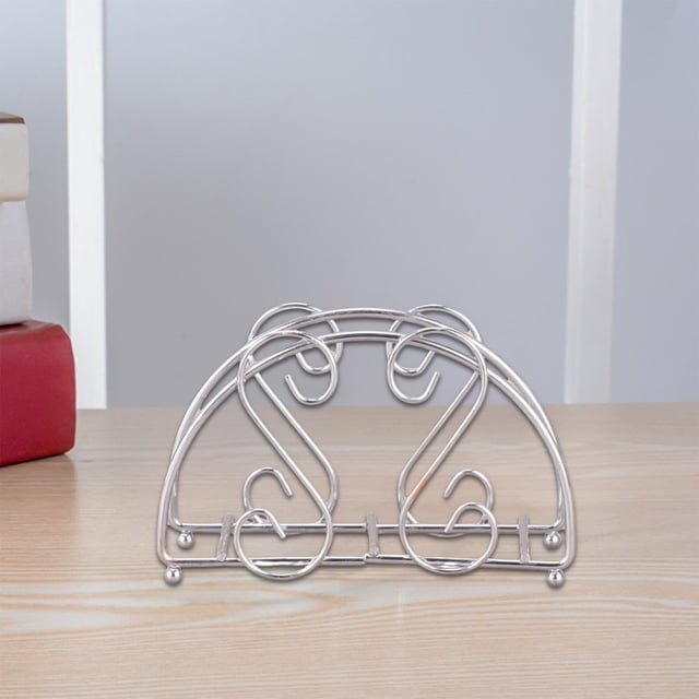 Chmadoxn Kitchen Gadgets, Semicircular Table Number Rack Iron Paper Towel Rack Living Room Paper Towel Rack Vertical Napkin Rack Paper Towel Storage Stainless Steel Paper Towel Holder