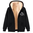 thumbnail image 2 of LOVZFMLL Jackets for Women's Fashionable Printed Fleece Hooded Sweatshirt Jacket, 2 of 4