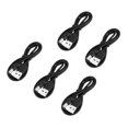 thumbnail image 1 of 5X USB Cable 5.5mm / 2.1mm 5V DC Barrel Jack Power Cable (Black, 75cm), 1 of 5