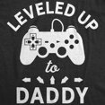 thumbnail image 2 of Mens Leveled Up to Daddy T Shirt Funny Video Game Fathers Day Tee (Heather Black) - S, 2 of 3