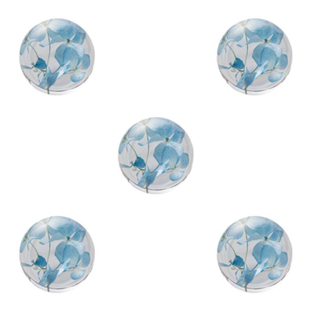 Youkk Decorative Dreamball With Flower Creating Enchanting Atmosphere Resin Gift Hydrangea blue 8cm 5Set
