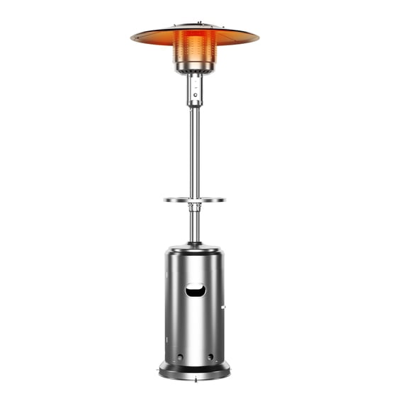 Chauffage de Patio au Propane de 48 000 BTU, Chauffage Extérieur sur Pied avec Base Roulante, Bronze, Contrôle de Chaleur Réglable, Allumage Piézo, Protection contre le Basculement pour Repas et Rassemblements Extérieurs