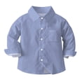 thumbnail image 2 of vdgthytj Toddler Baby Boys Girls Button down Shirts Kids Collared Long Sleeve Uniform Dress Shirt Tops Spring Fall Clothes, 2 of 6