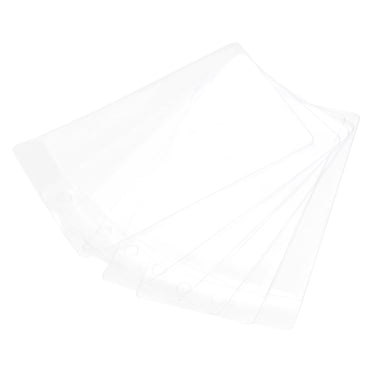 Unique Bargains Étiquettes en Plastique PVC pour Bagages Vêtements, 60 x 100mm avec Trou Transparent Lot de 50