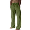 thumbnail image 2 of EGNMCR Pantalon pour Homme Pantalon en Lin Pantalon Habillé pour Homme Pantalon de Plage Pantalon pour Homme, 2 of 7