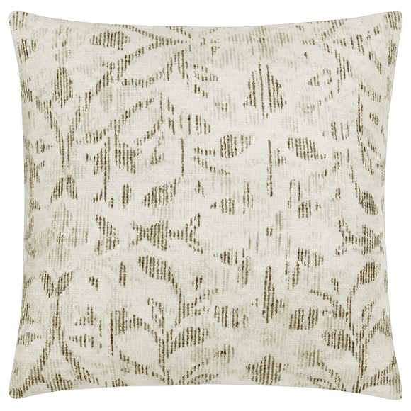 Coussin tissé à motif de feuilles abstrait Bouclair