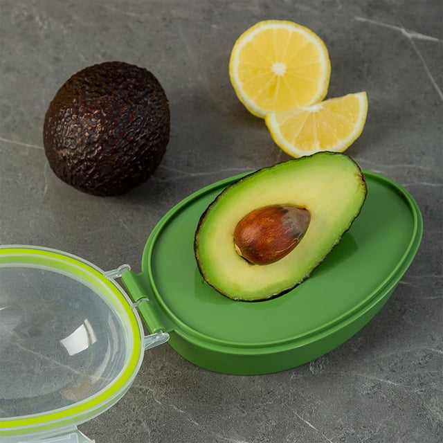 Outils de Cuisine et Déco de Cuisine à la Maison, Glacière en Aguacate, Glacière en Aguacate Réutilisable, Contenant Scellé en Silicone pour le Rangement des Fruits (Vert)