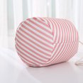 thumbnail image 3 of VONKY Drawstring Makeup Bag Large Capacity Cosmetic Organizer Adjustable Portable Travel Pouch, Pink Stripe, 3 of 8