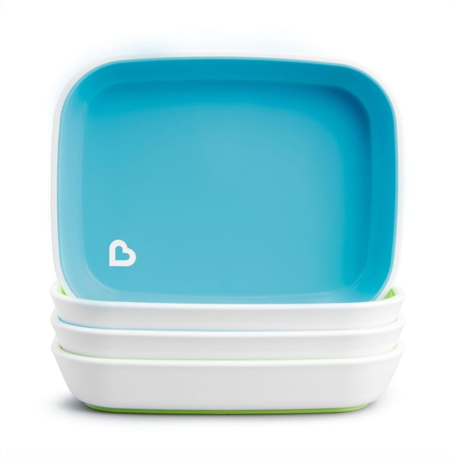 Munchkin Splash Plates Bundle, Blue/Green