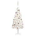 thumbnail image 1 of vidaXL Artificial Pre-lit Christmas Tree with Ball Set White 150 cm, 1 of 5