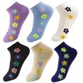 thumbnail image 4 of Low Cut Socks Cotton 6 Pairs Quick Dry Non-slip Flower Sport Socks Ankle Socks, 4 of 10