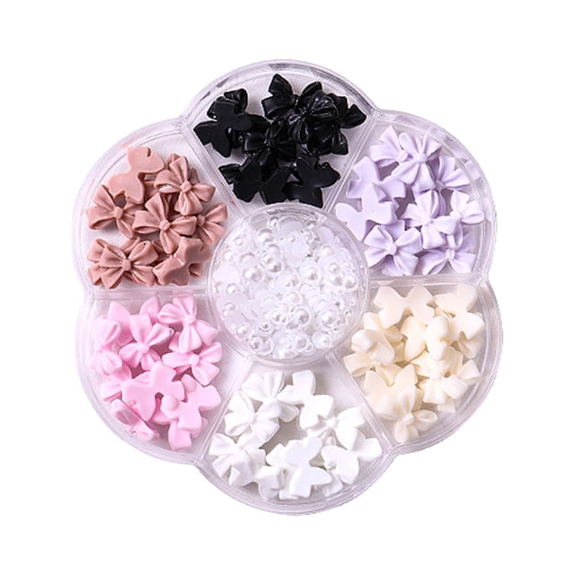 WIFKLSIIPG Bow-knot Nail Stud Rhinestones , 3D Bow-knot Colorful Nail Charms Set for Nail Stones Design DIY Decoration
