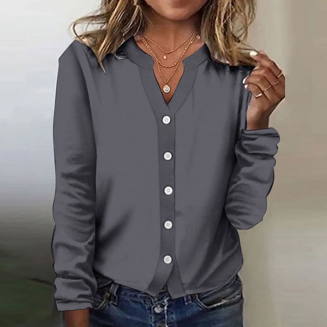 AherBiu Veste Légère pour Femme à Boutons, Cardigan Tricoté à Col Ras du Cou, Chandail Décontracté Ample, Manteau Léger