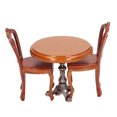 thumbnail image 1 of Ensemble Table et Chaises de Maison de Poupée, Accessoires de Meubles Miniatures et Exquis pour Collection, 1 of 8