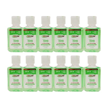 Gel Désinfectant pour les Mains Parfumé [Lot de 12, Citron] Petit Mini 2 oz Format de Voyage Portable Format de Poche Gel Désinfectant pour les Mains Aromatisé