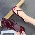 thumbnail image 4 of TopLLC Slippers for Woman Womens Summer Fashion Solid Color Slippers Square Flat Multicolour Casual Flip Flops Slippers Casual Womens Sandals Womens Shoes, 4 of 6