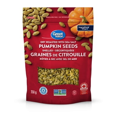 Graines De Citrouille Rôties À Sec Et Salées Great Value