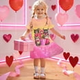 thumbnail image 2 of Robe d'Été pour Fille, Manches Courtes à Col Rond à Imprimé Floral, Robe Décontractée en Tissu Doux pour Tout-Petits, Rendez-Vous de Jeu, Fête d'Anniversaire, Tenue Quotidienne, 2 of 9