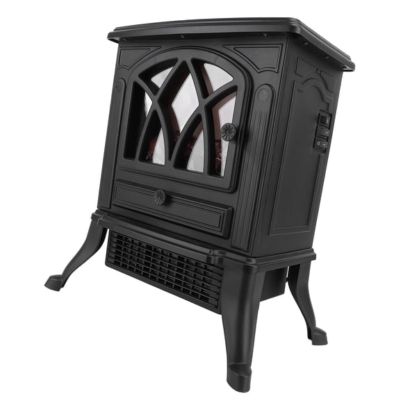 Electric Fireplace Heater, Electric Fireplace Stove with 3D Flame Effect, Rapid Heating Electric Space Heater for Bedroom Living Room Small Spaces, Christmas Decoration