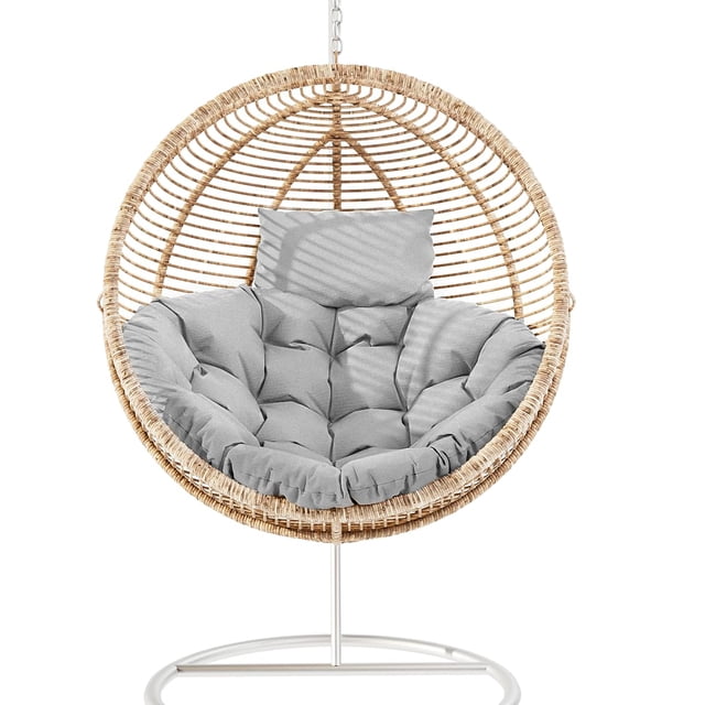 Coussin pour Chaise Oeuf Suspendue 44"x44 Pouces, Coussin de Remplacement pour Chaise Oeuf Extérieur, Coussin Rond Épais pour Chaises Balançoire, Hamac Lavable