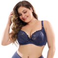 thumbnail image 3 of MesaSe Women‘s Plus Size Signature Lace Unlined Underwire Bra with Added Support, 3 of 7