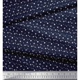 thumbnail image 3 of Soimoi Blue polyester Crepe Fabric Line & Circle Geometric Decor Fabric Printed Yard 52 Inch Wide, 3 of 3