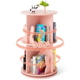 thumbnail image 1 of Costway Bibliothèque Rotative pour Enfants à 2 Niveaux, Autoportante, Présentoir Pivotant à 360°, Étagère de Rangement, Rose, 1 of 10