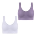 thumbnail image 1 of AherBiu 2pc Plus Size Sports Bras for Women Large Bust High Support Padded Bralettes Seamless Workout Underwear, 1 of 7