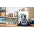 thumbnail image 2 of Ahgly Company Tapis d'Intérieur Lavables en Machine, Ronds de Transition, Bleu Nuit, 7' Ronds, 2 of 7