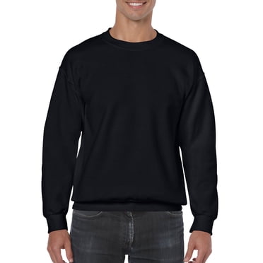 Gildan Chandail Molletonné à Col Ras du Cou pour Hommes, m, Noir
