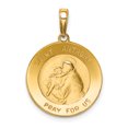 thumbnail image 1 of 14K Yellow Gold Saint Anthony Small Round Medal Pendant, 1 of 2