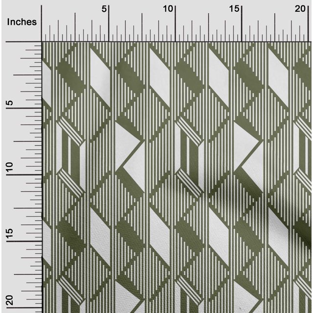 oneOone Viscose Chiffon Fabric Parallelogram & Triangle Geometric Decor Fabric Printed BTY 42 Inch Wide