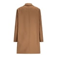 thumbnail image 4 of WRKEKC Coats for Women Long Sleeve Solid Color Button Multi Pocket Wool Blend Long Jacket Top for Daily Appeal and Functional Design, 4 of 5