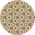 thumbnail image 1 of Ahgly Company Machine Washable Indoor Round Transitional Khaki Gold Area Rugs, 8' Round, 1 of 7