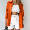 thumbnail image 1 of RXIRUCGD Chemise à Manches Longues pour Femme, Orange, Taille : S, 1 of 4
